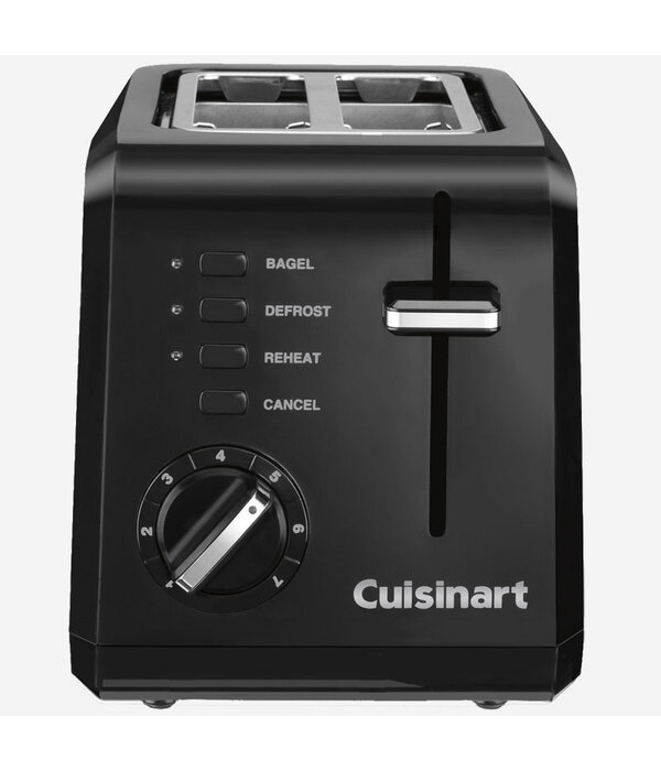 Cuisinart Grille-pain compact à 2 tranches noir de Cuisinart