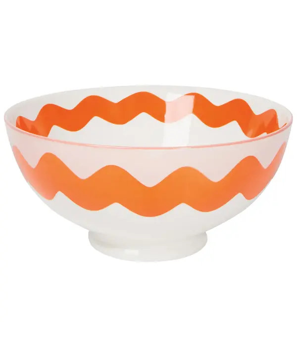 Danica Heirloom Bowl 'Boardwalk' Orange & Rose 8"