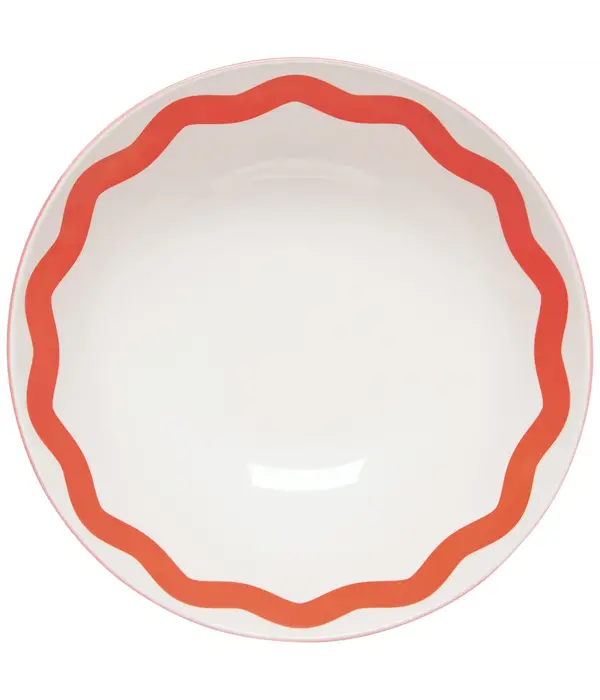 Danica Heirloom Bowl 'Boardwalk' Orange & Rose 8"