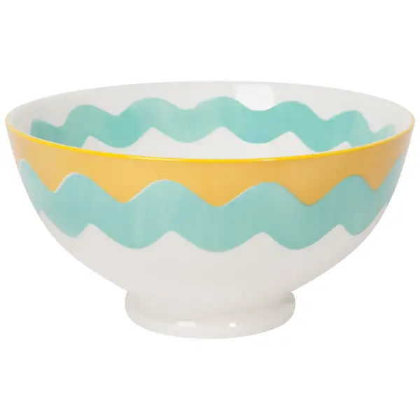 Bol "Promenade" Bleu & Jaune 6"