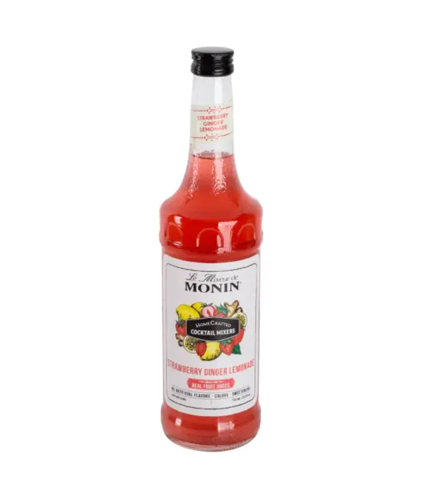 Monin Mélange à cocktail Limonade Fraise & Gingembre 750 ml de Monin
