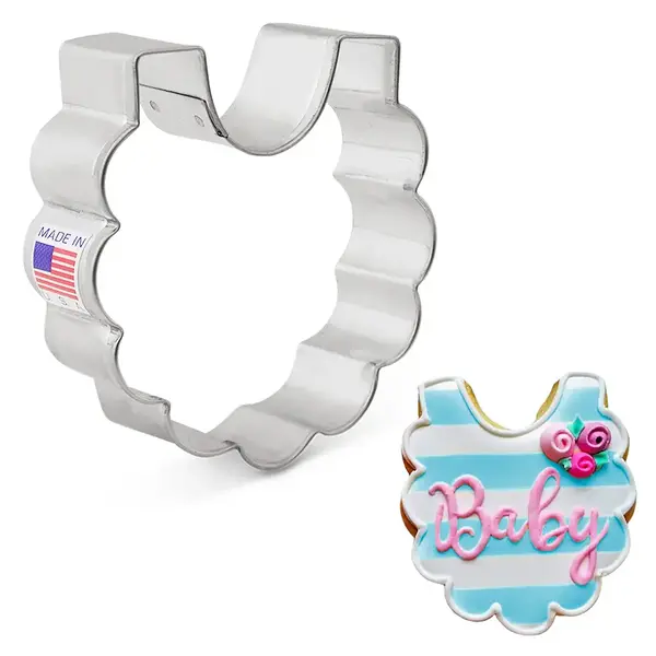 Ann Clark Baby Bib Cookie Cutter 3"