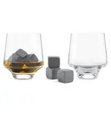 Final Touch Final Touch Set of 2 Glasses and 6 Whisky Stones 450ml