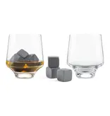 Final Touch Final Touch Set of 2 Glasses and 6 Whisky Stones 450ml