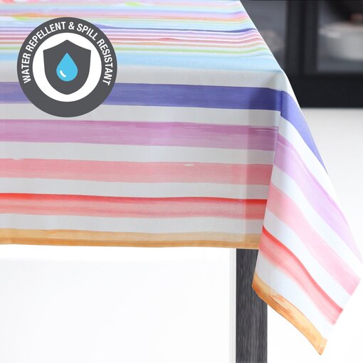 Harman Harman Water Color Stripes Table Cloth 60 x 120"