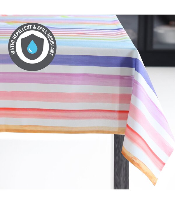 Harman Harman Water Color Stripes Table Cloth 60 x 120"