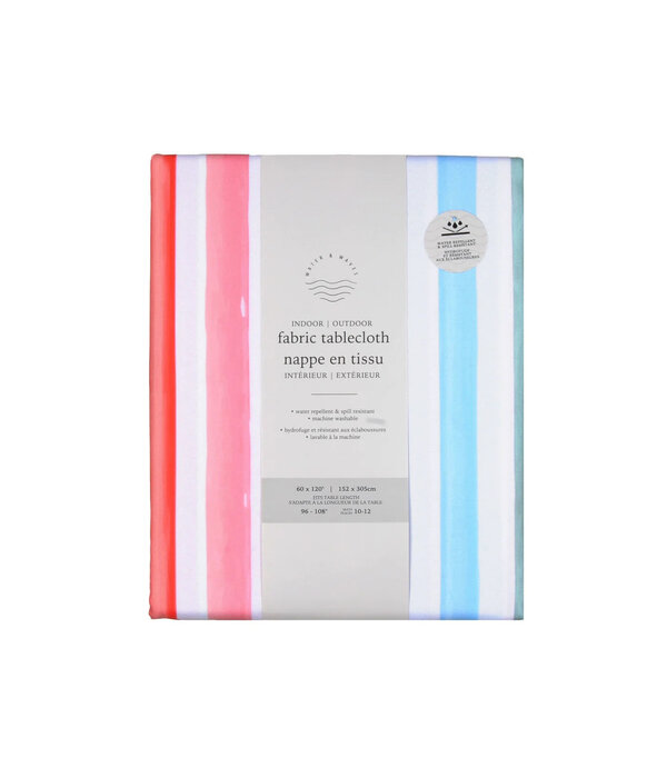 Harman Harman Water Color Stripes Table Cloth 60 x 120"