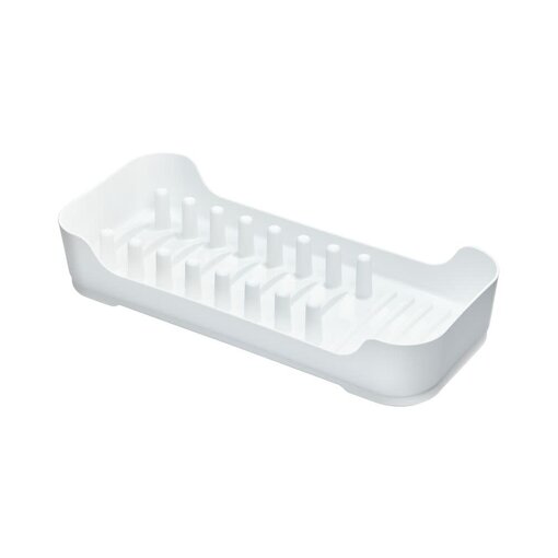 iDesign iDesign Plastic Small Dish Drying Rack, White