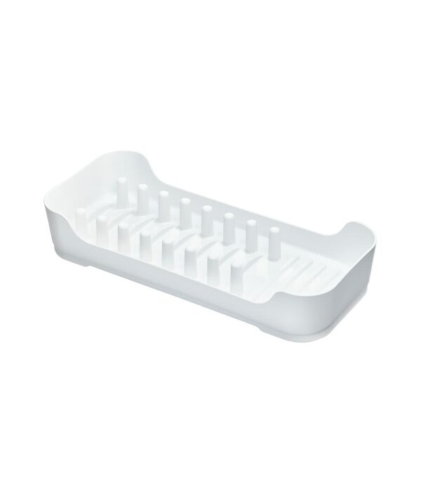 iDesign iDesign Plastic Small Dish Drying Rack, White