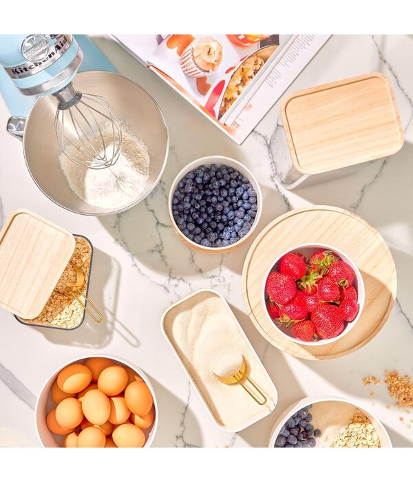 iDesign iDesign Plastic Medium Mixing Bowl with Lid, Rosanna Pansino Collection