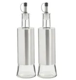 Bouteilles pour huile/vinaigre en inox, ens/2 de Trudeau
