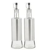 Bouteilles pour huile/vinaigre en inox, ens/2 de Trudeau