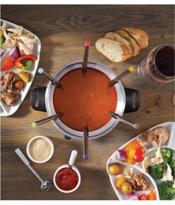 Starfrit Starfrit 3 in 1 Fondue Set - 20 Pieces - Magnetic Fork Guide