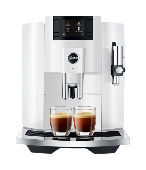 Jura Machine à espresso automatique E8 Blanc Piano de Jura