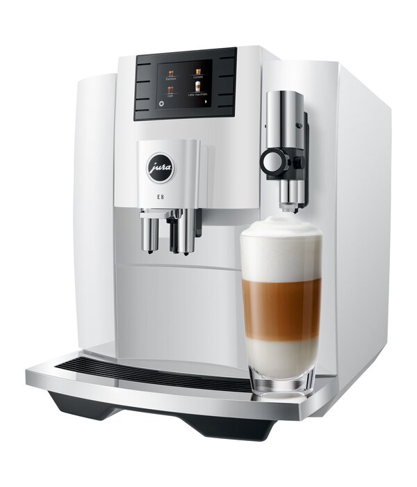 Jura Machine à espresso automatique E8 Blanc Piano de Jura