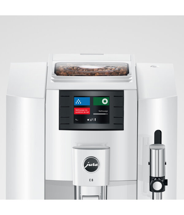 Jura Jura E8 Automatic Espresso Machine, Piano White