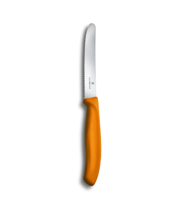 Victorinox Couteau dentelé à tomates "Swiss Classic" 11 cm, orange de Victorinox