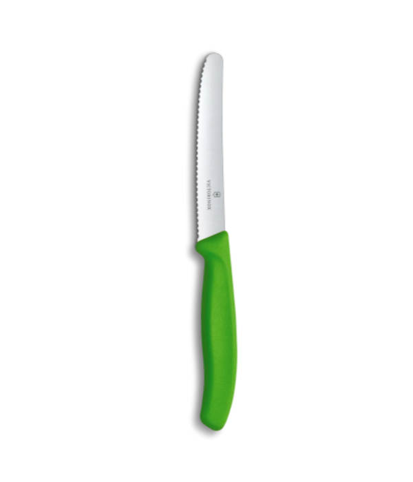 Victorinox Couteau dentelé à tomates "Swiss Classic" 11 cm, vert de Victorinox