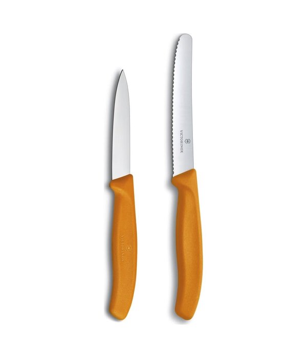 Victorinox Victorinox All-Purpose Knives 4" and 3", Orange, Set of 2