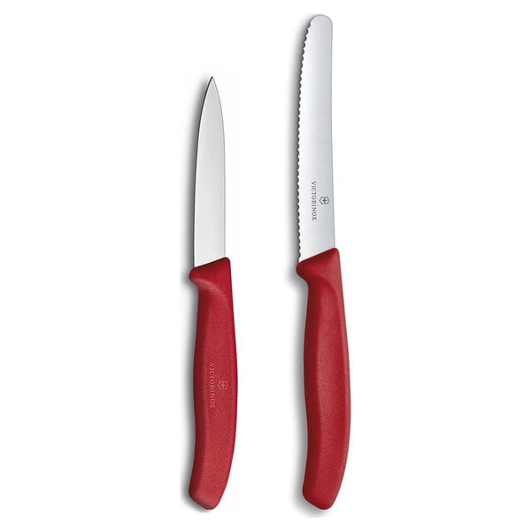 Victorinox Swiss Utility and Paring Knife Set, Red