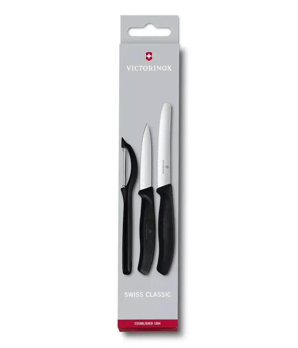 Victorinox Ensemble de couteaux d'office Swiss Classic avec éplucheur, 3 pièces de Victorinox