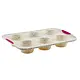 Trudeau Confetti Silicone 6-Cup Muffin Mold