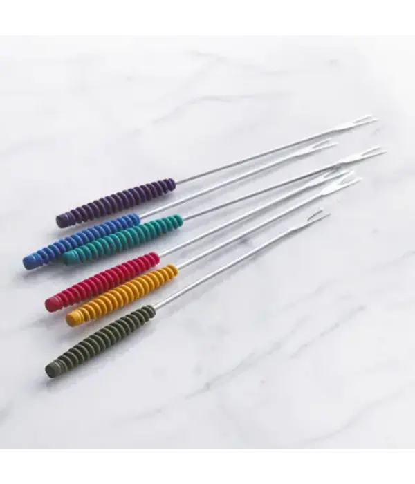 Trudeau Trudeau Fondue Forks with Silicone Handles, Set of 6