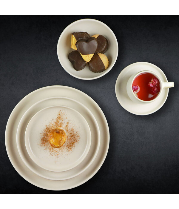 Mesa Assiette en Grès "Uno Marble" 17 cm de Mesa Ceramics