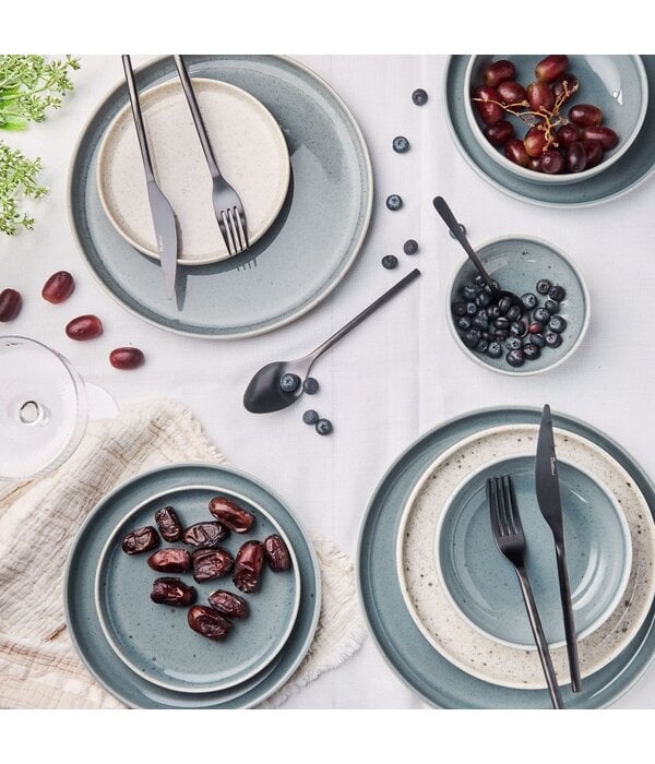 Mesa Assiette à salade en grès "Uno Speckle" Bleue 28 cm de Mesa Ceramics