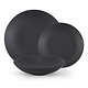 Ensembles de vaisselle en grès "Granito" noir, 12 pièces de Mesa Ceramics