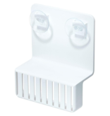 Interdesign iDesign Plastic Double Suction Sink Caddy, White