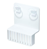 Interdesign iDesign Plastic Double Suction Sink Caddy, White