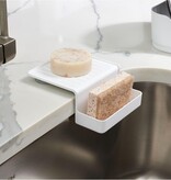 Interdesign iDesign Plastic Double Suction Sink Caddy, White