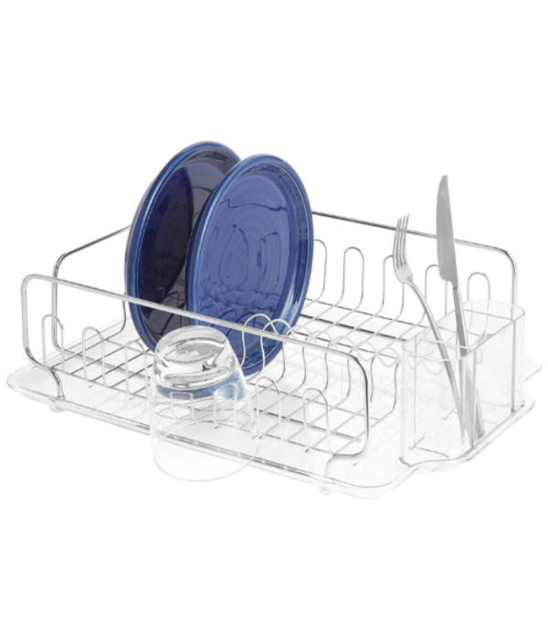 Interdesign iDesign Dish Rack with Tray, 13.5x17x5"