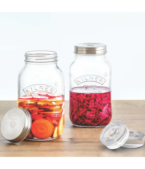 Kilner Set of 2 Fermentation Jars, 1L