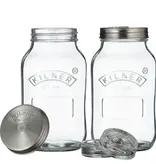 Kilner Set of 2 Fermentation Jars, 1L