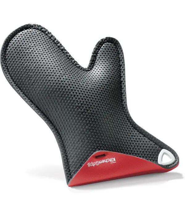Kitchen Grips 11" Cherry/Black Oven Mitt for Kids
