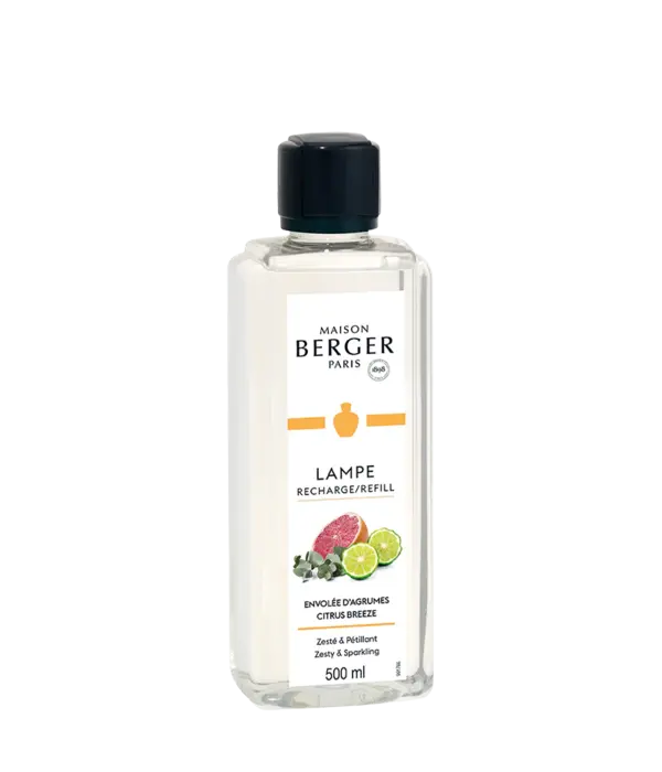 Lampe Berger de Paris Recharge "Envolée d'agrumes" 500ml de Maison Berger