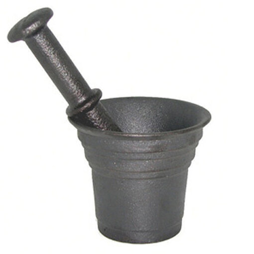 Mortier et pilon noir en fonte Le Cuistot