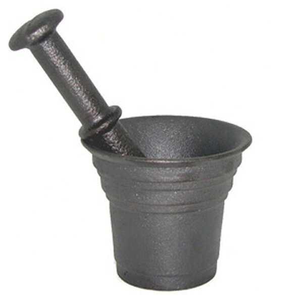 Mortier et pilon noir en fonte Le Cuistot