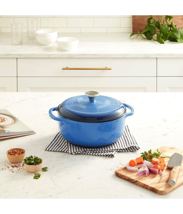 Lodge Lodge Enamel 4-Quart Dutch Oven, Caribbean Blue