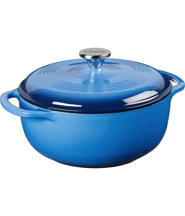 Lodge Lodge Enamel 4-Quart Dutch Oven, Caribbean Blue