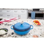 Lodge Lodge Enamel 3-Quart Dutch Oven, Caribbean Blue