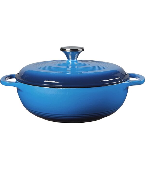 Lodge Lodge Enamel 3-Quart Dutch Oven, Caribbean Blue