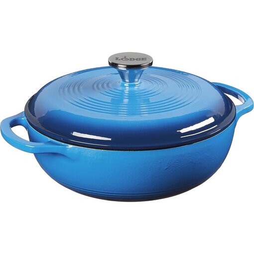 Lodge Lodge Enamel 3-Quart Dutch Oven, Caribbean Blue