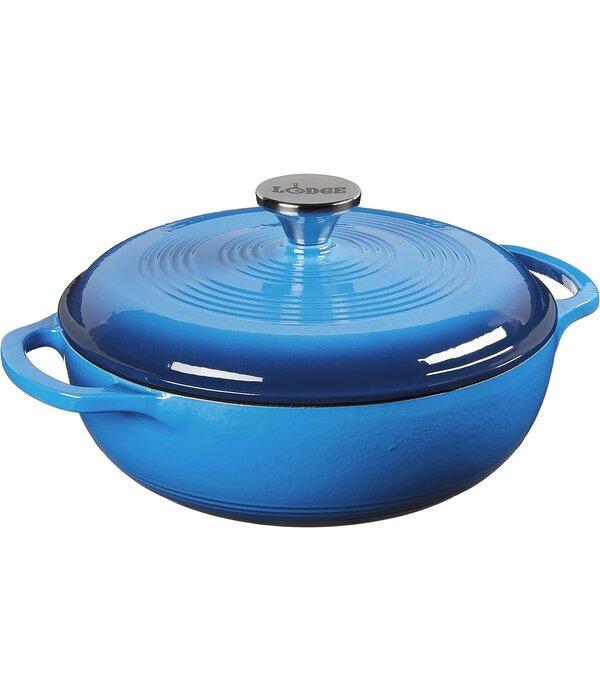 Lodge Lodge Enamel 3-Quart Dutch Oven, Caribbean Blue