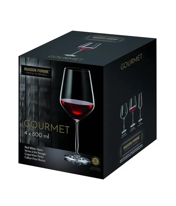 Maison Forine "Gourmet" Red Wine Glasses 800ml, Set of 4