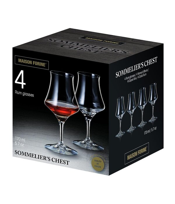 Verres à rhum "Sommelier's Chest" 170ml, ens/4 de Maison Forine