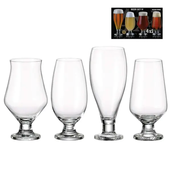 Verres à bière à dégustation, ens/4 de Maison Forine