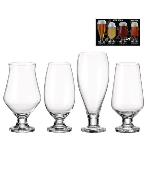 Verres à bière à dégustation, ens/4 de Maison Forine